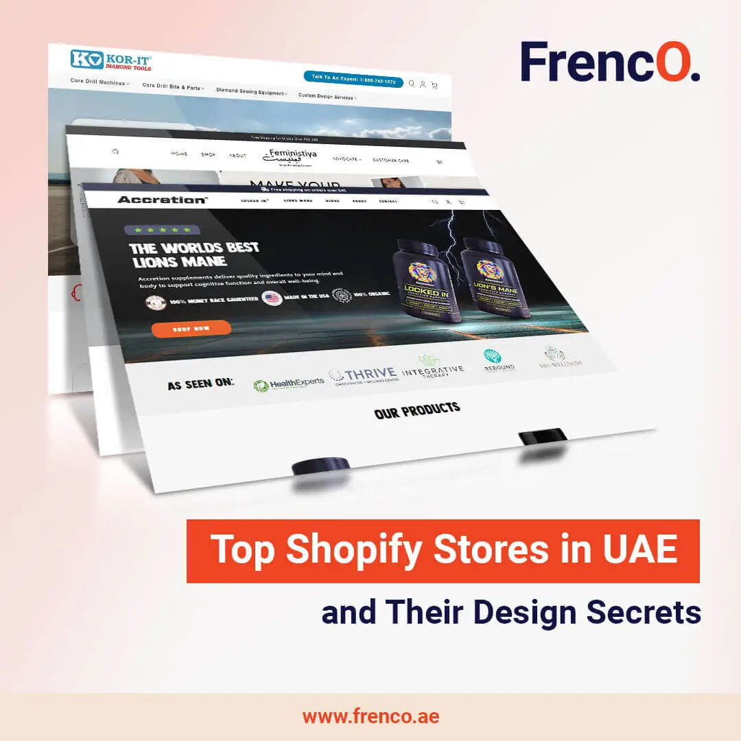 Top Shopify Stores in UAE and Their Design Secrets | Frenco.ae